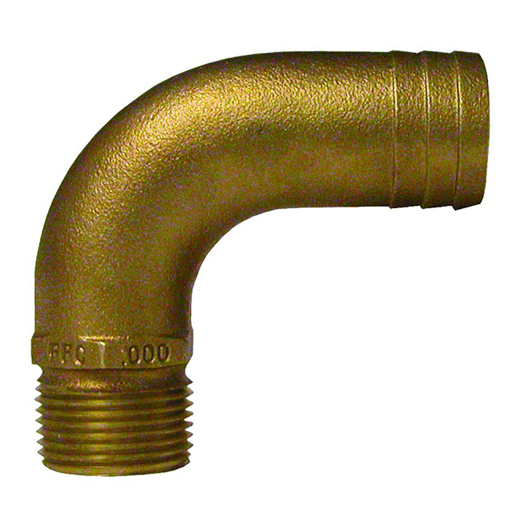 GROCO 1-1/2″ NPT x 1-3/4″ ID Bronze Full Flow 90 Elbow Pipe to Hose Fitting [FFC-1500]