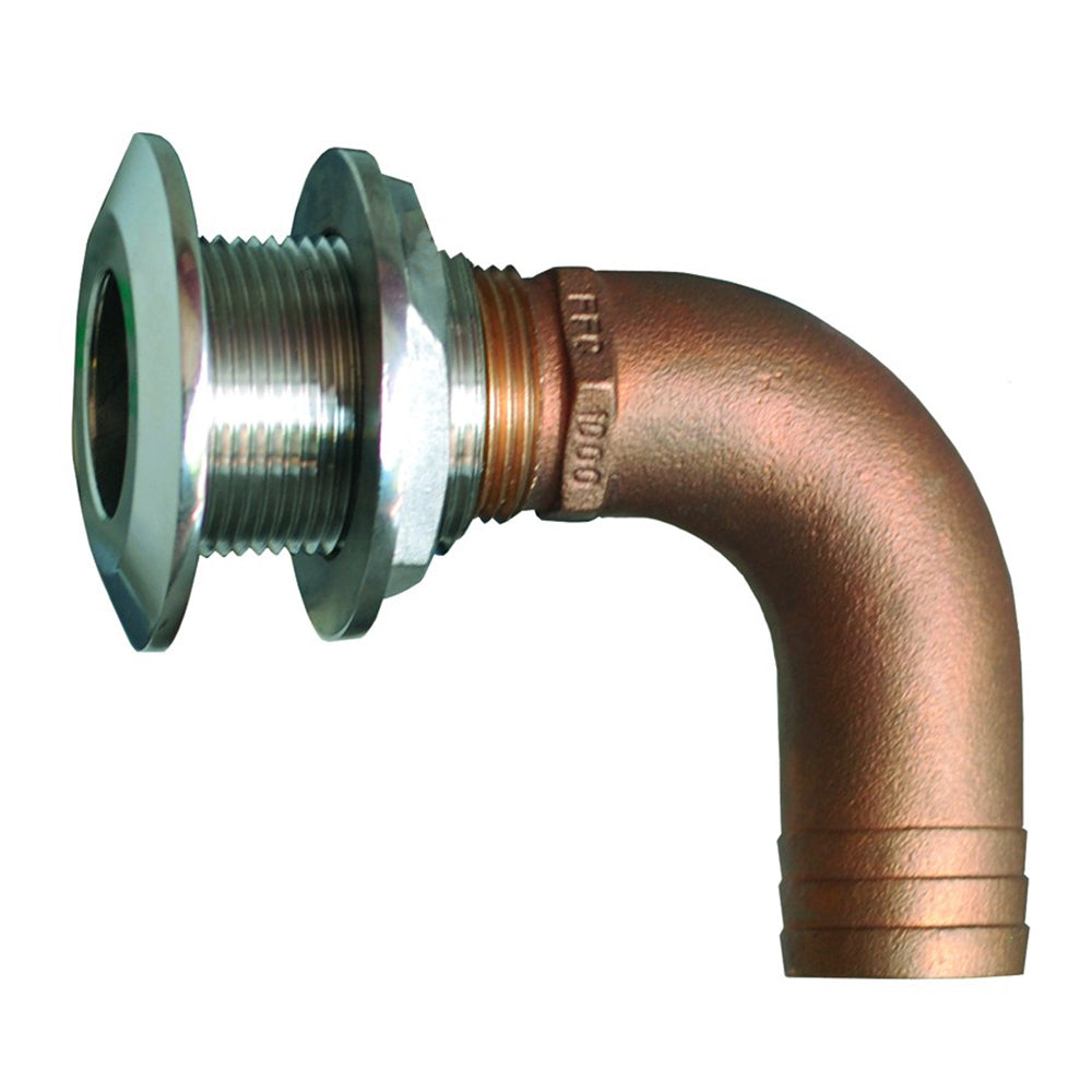GROCO 3/4″ 90 Degree Hose Thru-Hull Fitting [HTHC-750-S]