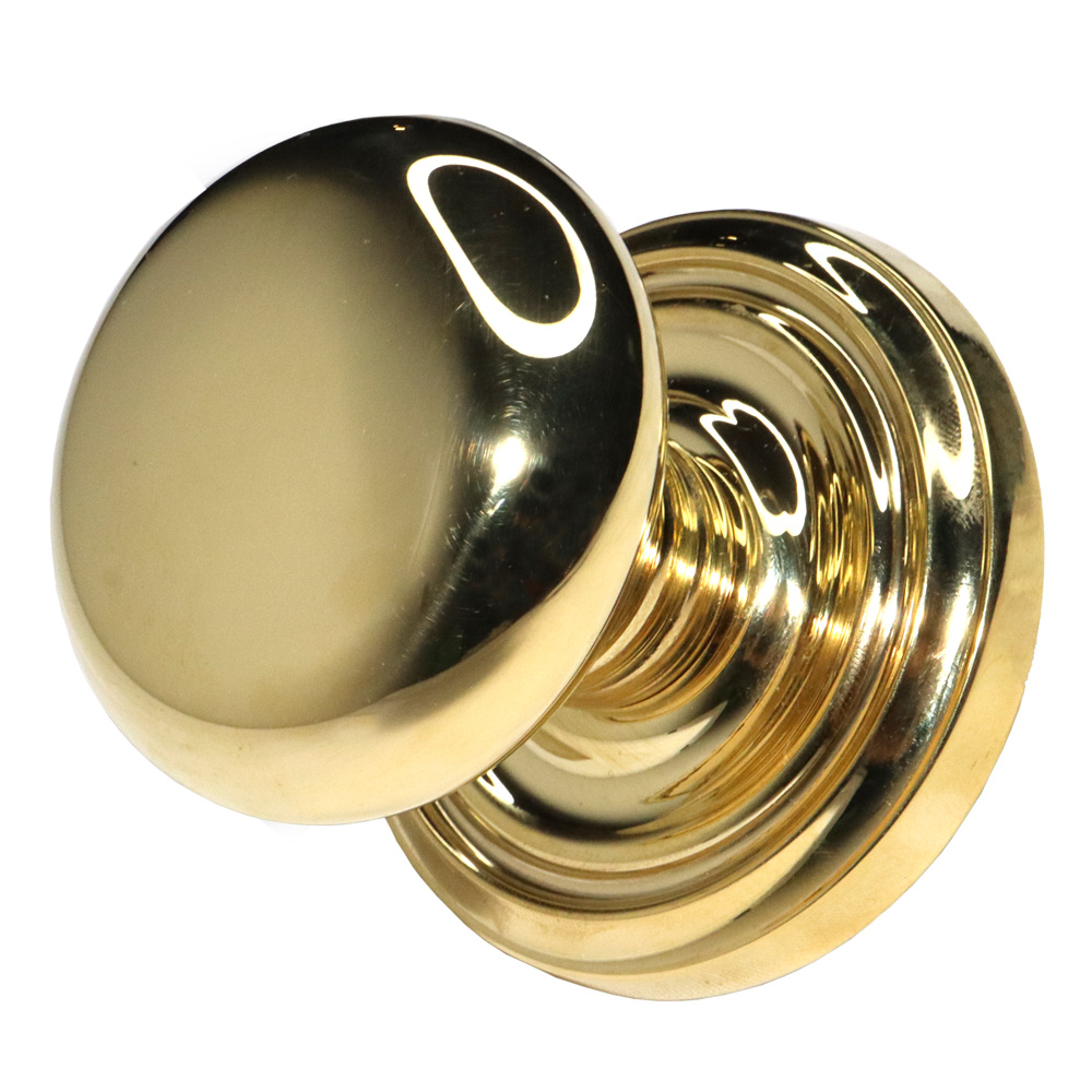 Emtek 8100PUS3NL Providence Passage Knob, 2-3/8″ Backset, Unlacquered Brass Finish