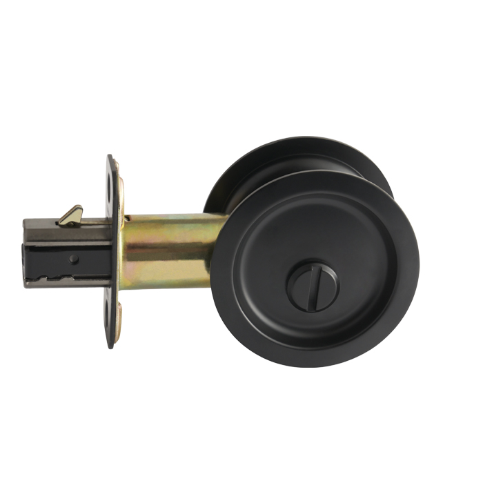 BHP 820BLK Pocket Door Locks (Round Bore) Privacy, Matte Black