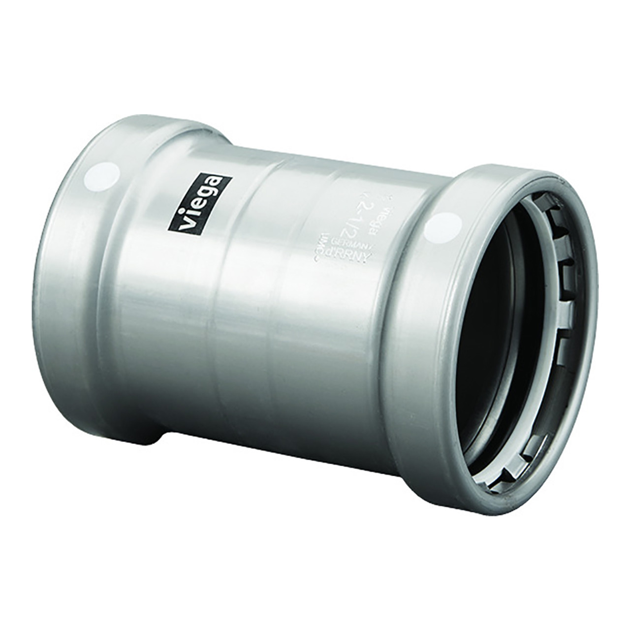 Viega MegaPress 3″ Carbon Steel Coupling w/o Stop w/FMK – Double Press Connection – Smart Connect Technology [26690]
