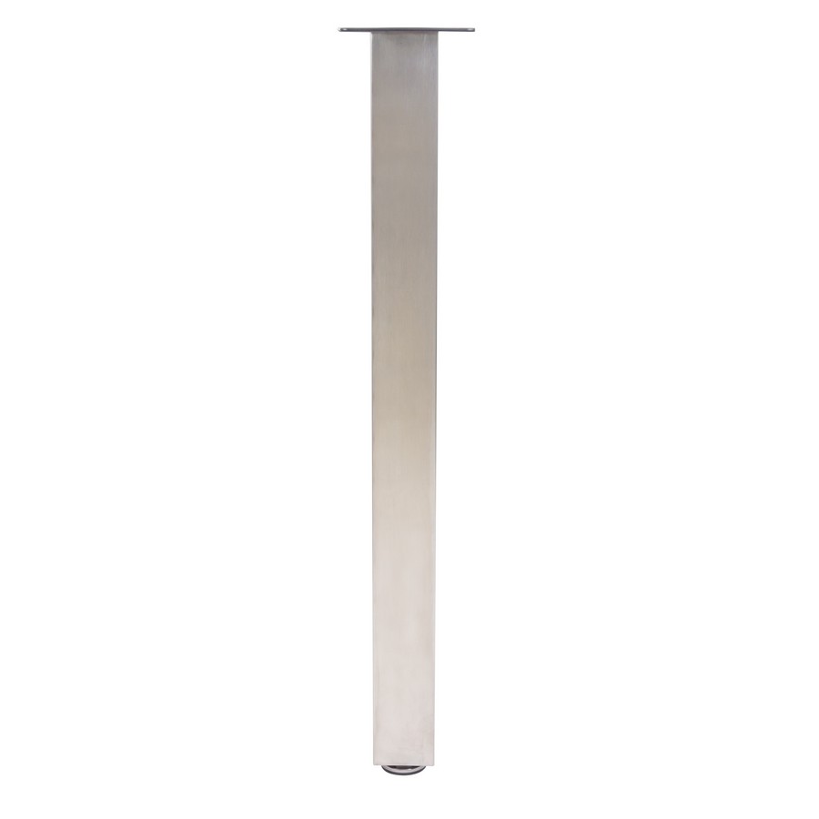 3″ Square Rockwell Table Leg Set 28″ H Brushed Steel Peter Meier 876-28-ST