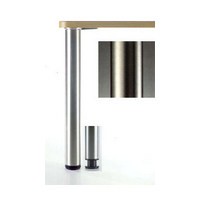 Heidelberg Single Table Leg 3″ Dia. x 34-1/4″ H Brushed Steel Peter Meier 620-8S-ST