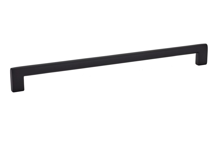Emtek 86166US19 Trail 12″ Flat Black Cabinet Pull, Center-to-Center