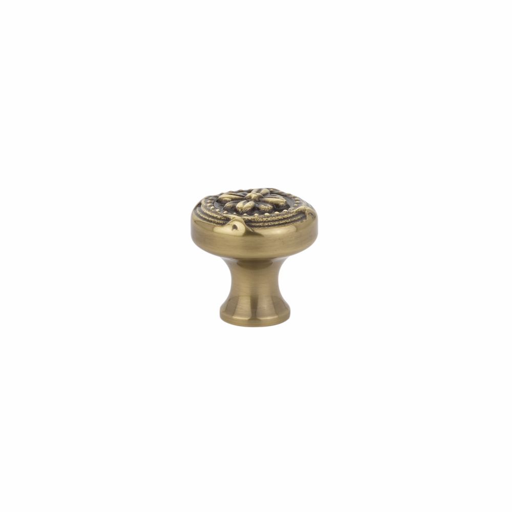 Emtek 86277US7 Ribbon Reed 1.25″ Cabinet Knob – French Antique Brass Finish