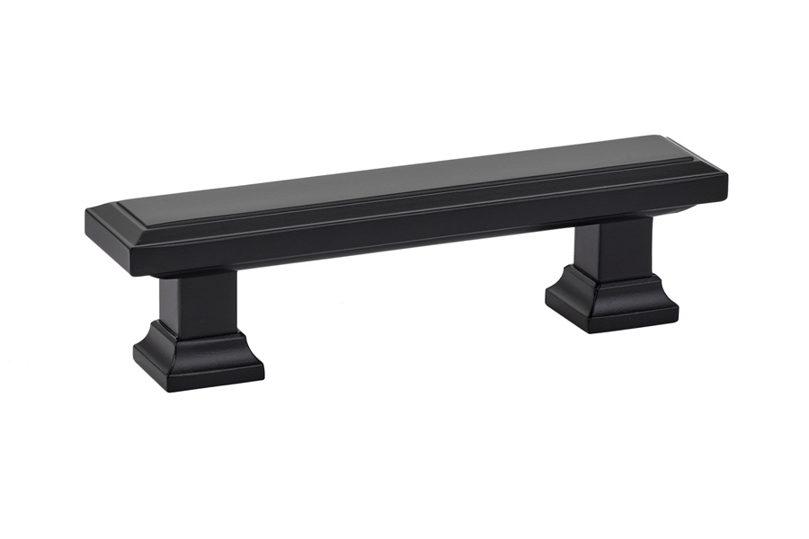 Emtek 86299US19 Geometric 3″ Rectangular Cabinet Pull – Flat Black Finish