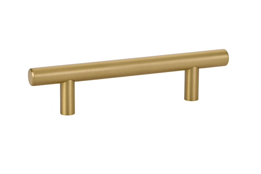 Emtek 86359US4 Brass Bar Cabinet Pull, 3.5″ Center, Satin Brass Finish