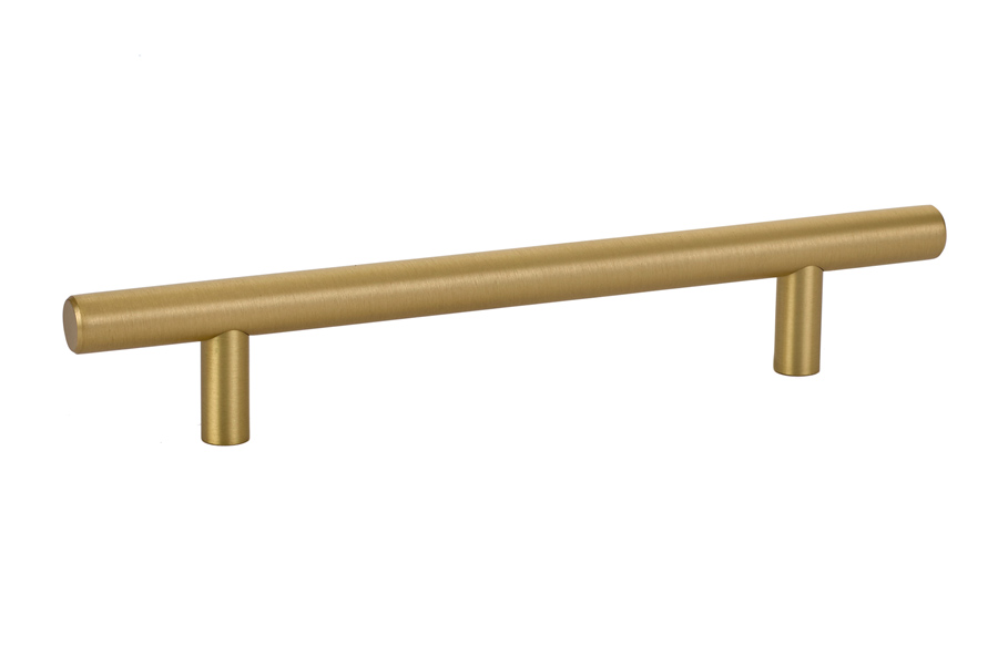 Emtek 86361US4 Brass Bar Cabinet Pull, 5″ Center, Satin Brass Finish
