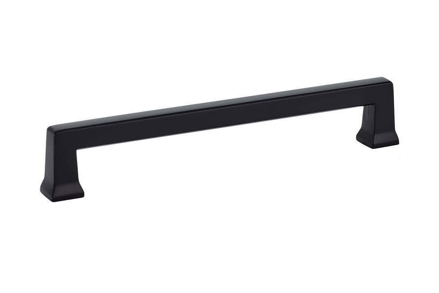 Emtek 86426US19 Alexander 6″ Center Cabinet Pull – Flat Black Finish