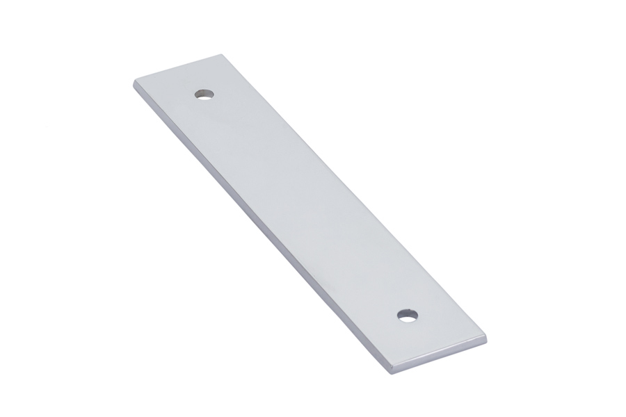 Emtek 86435US26 Art Deco Rectangular Cabinet Pull Backplate, 4″ CC, Polished Chrome