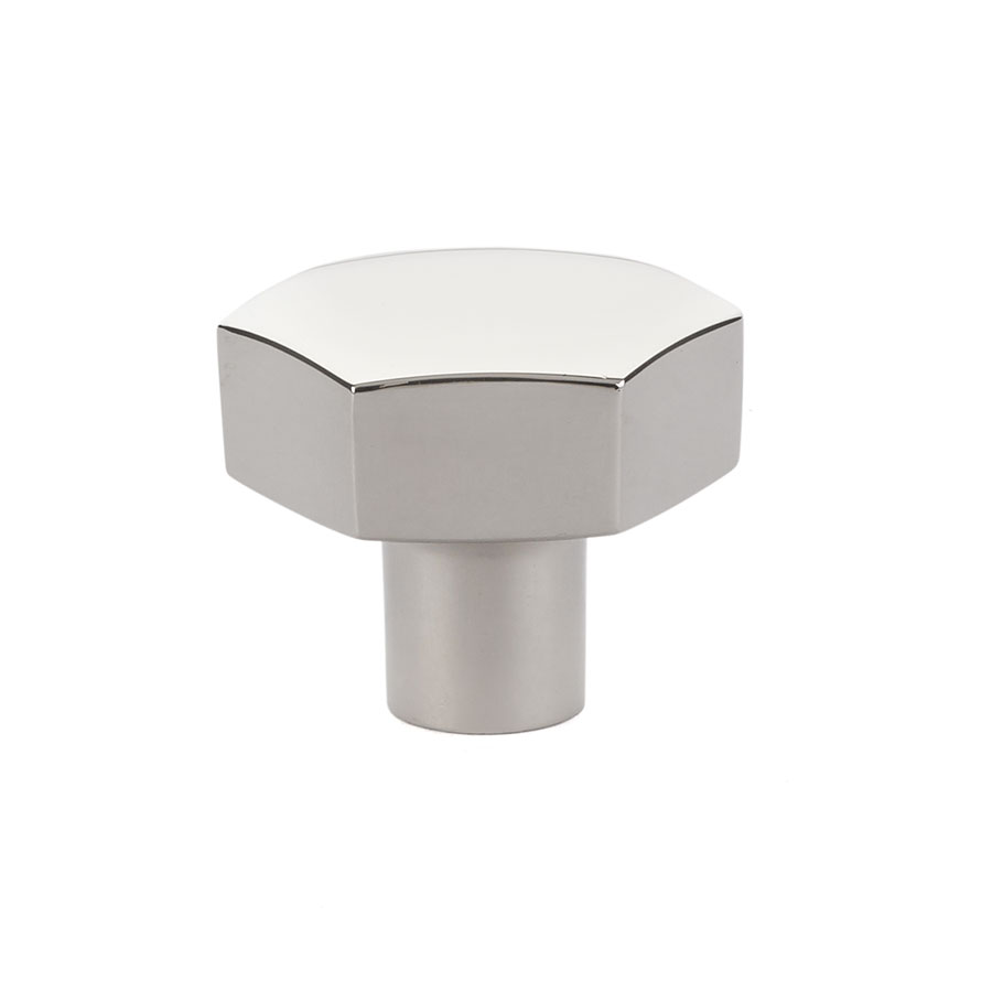 Emtek 86458US14 Mod Hex 1.5″ Cabinet Knob, Polished Nickel, Lifetime Finish