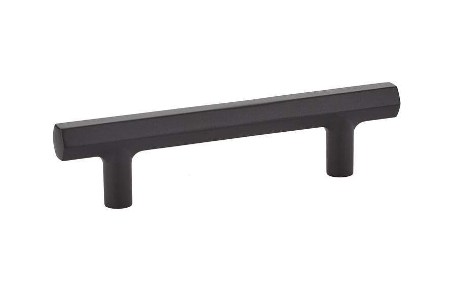 Emtek 86459US19 Mod Hex Cabinet Pull, 3.5″ CTC, Flat Black Finish