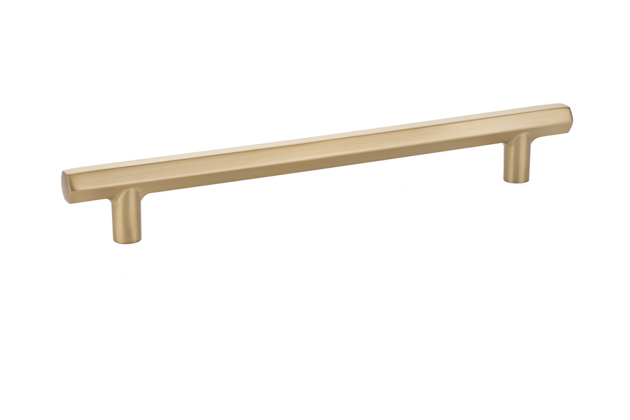 Emtek 86462US4 Mod Hex 8″ Cabinet Pull – Satin Brass Finish