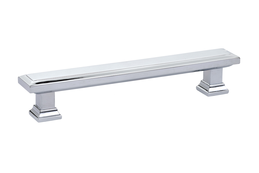 Emtek 86492US26 Geometric 5″ Rectangular Cabinet Pull – Polished Chrome Finish
