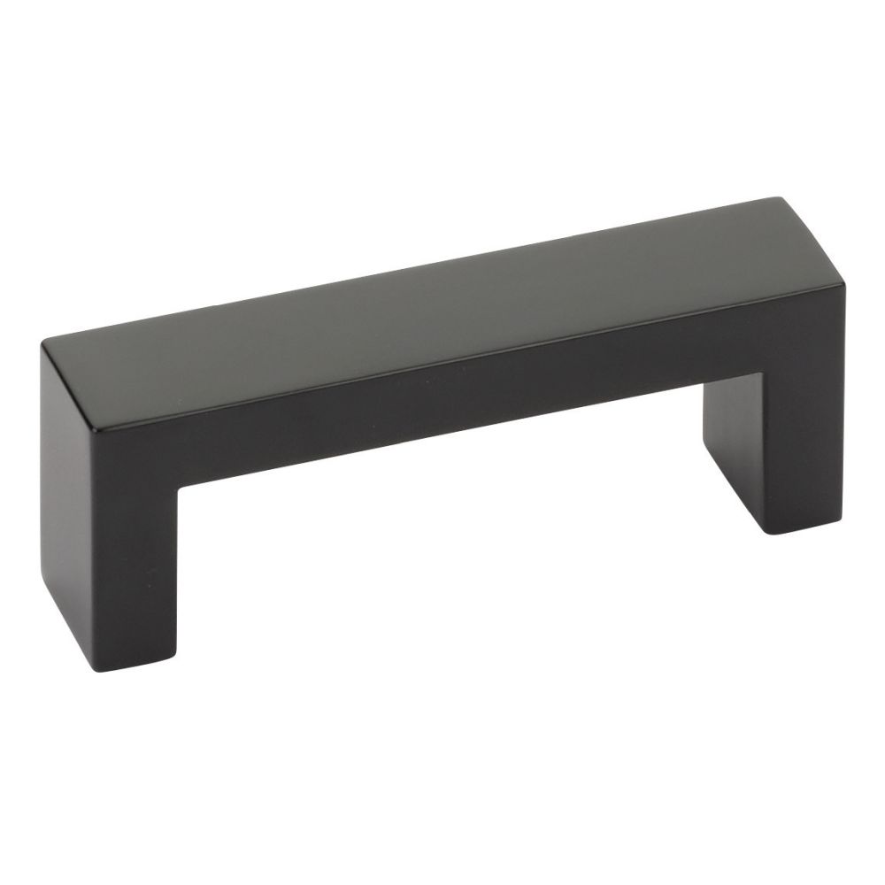 Emtek 86717US19 Keaton 6″ Center Cabinet Pull – Flat Black Finish