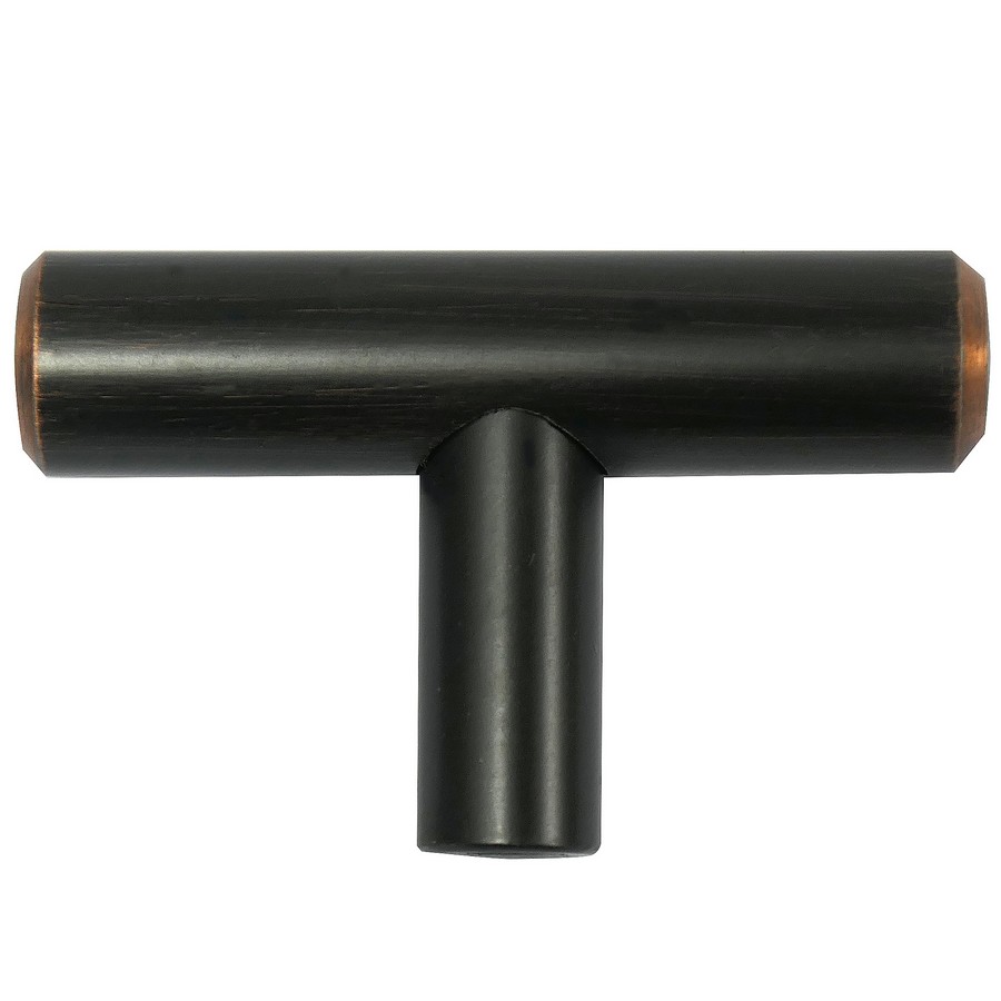 Steel T-Knob 2″ Long Oil Rubbed Bronze Laurey 87966