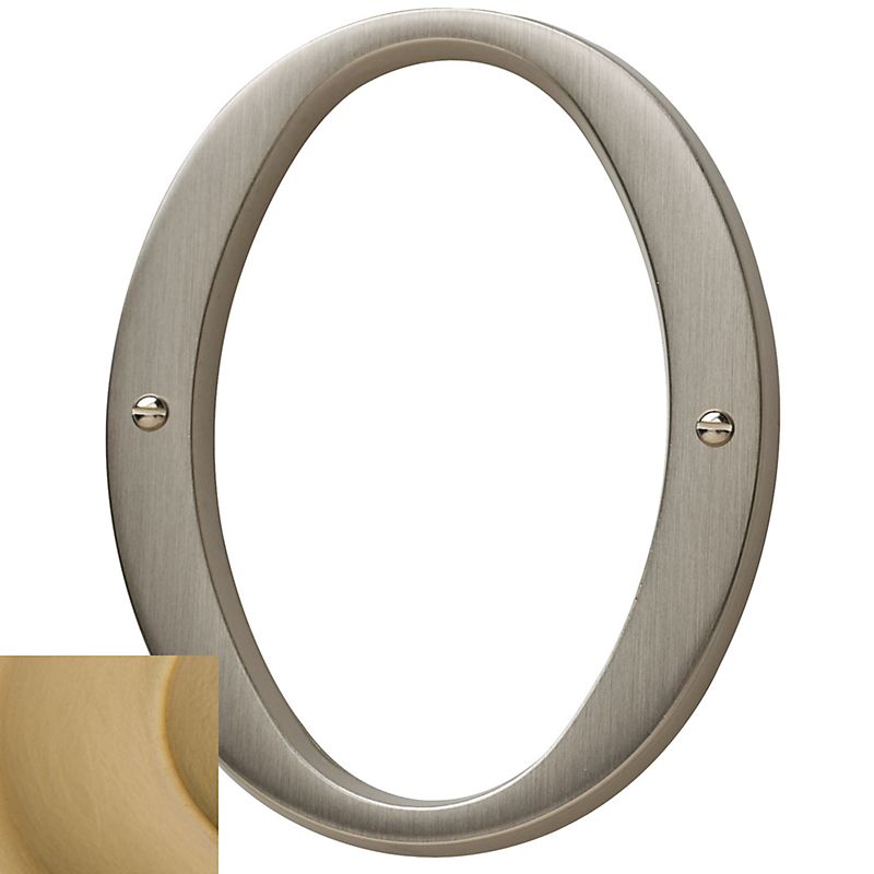 Baldwin 90670033 4-3/4″ Vintage Brass House Number 0