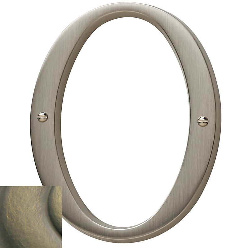 Baldwin 90670050 4-3/4″ Antique Brass House Number 0