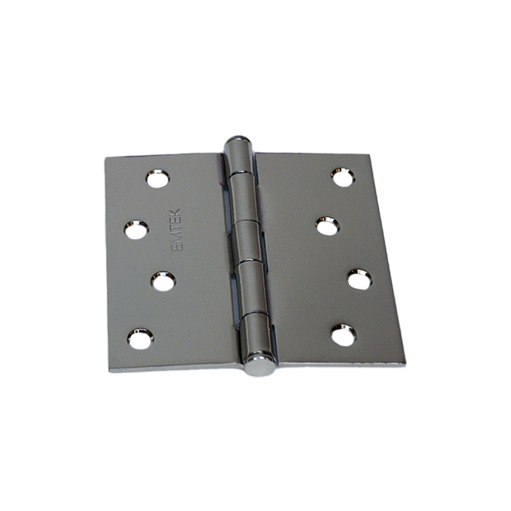 Emtek 91014US14 4″ x 4″ Square Steel Residential Hinges – Polished Nickel Finish