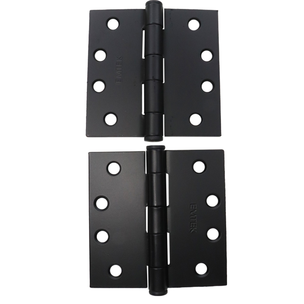 Emtek 92014US19 4″ x 4″ Heavy Duty Square Steel Hinges – Flat Black Finish