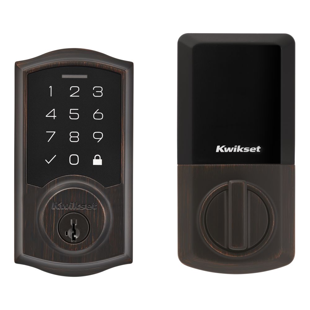 Kwikset 9270TRL-11PS SmartCode Touchpad Electronic Deadbolt, Venetian Bronze Finish