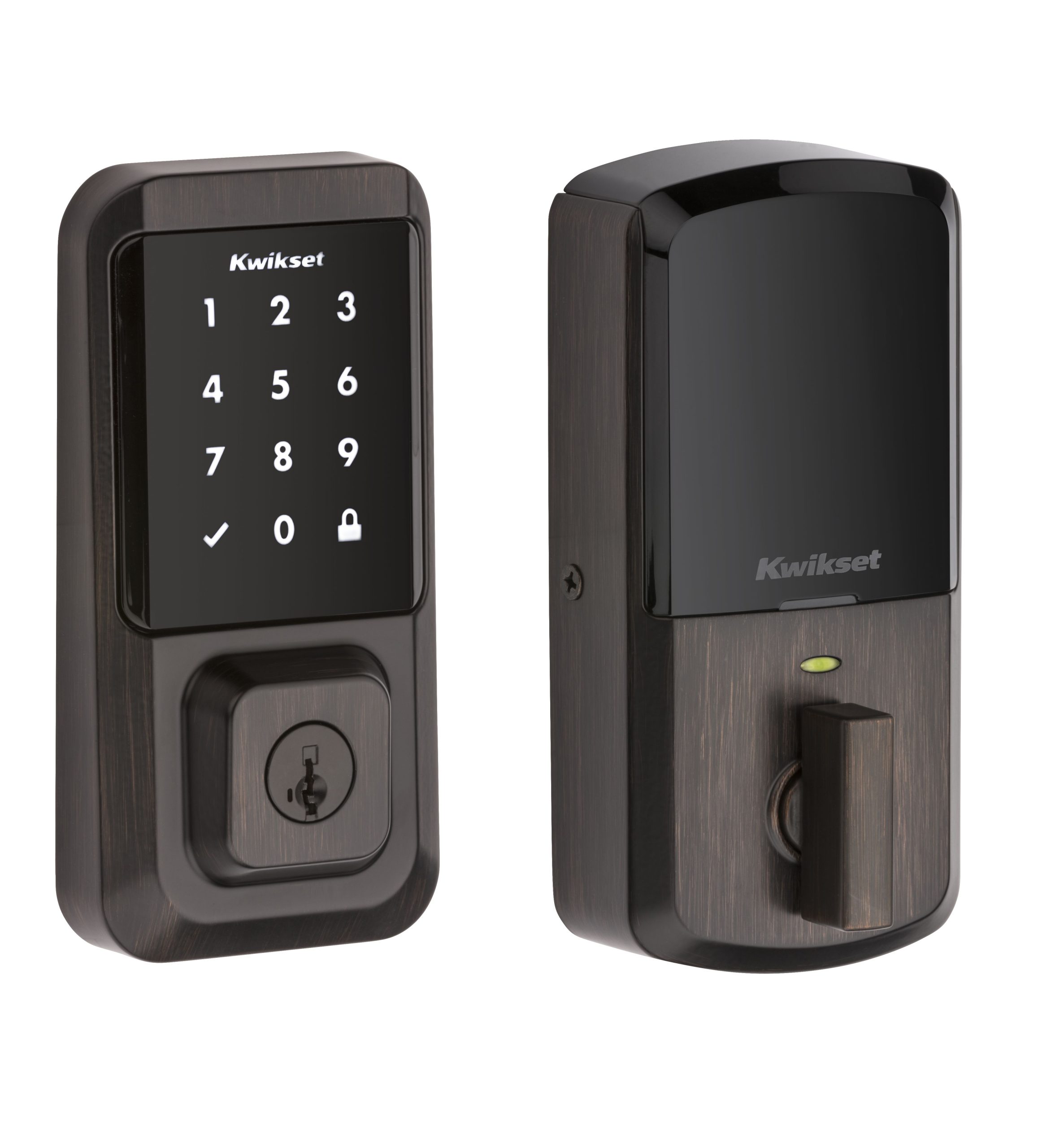 Kwikset 939WIFITSCR-11PS Halo Wi-Fi Smart Lock Deadbolt, Touchscreen, SmartKey, Venetian Bronze