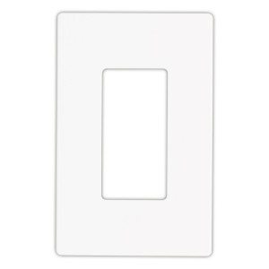 Aspire 1-Gang Screwless Wall Plate – White Satin