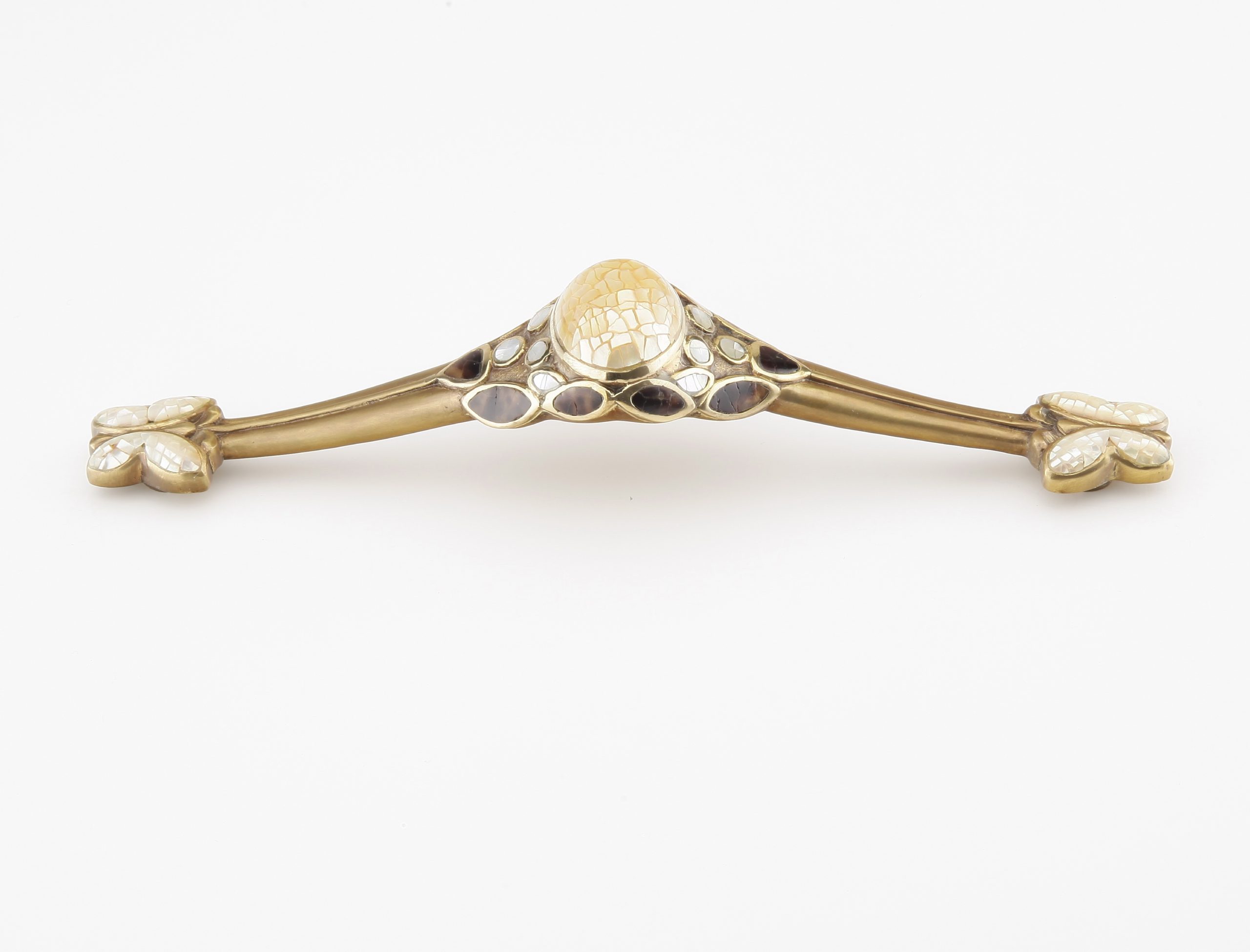 Schaub 960P-PB-AB Schaub 6″ Heirloom Treasures Cabinet Pull, Polished Brass/Antique Brass Finish