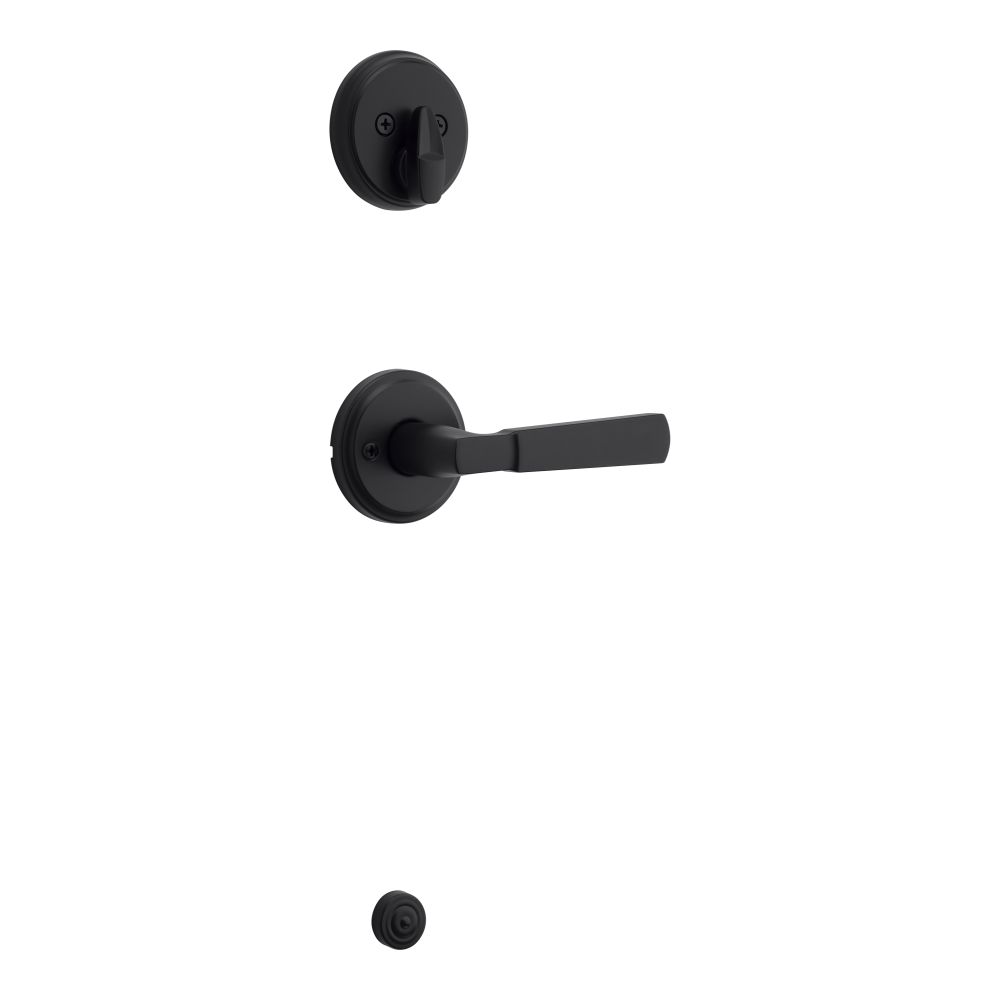 Kwikset 971PHL-514 Perth Matte Black Single Cylinder Lever Handleset Trim