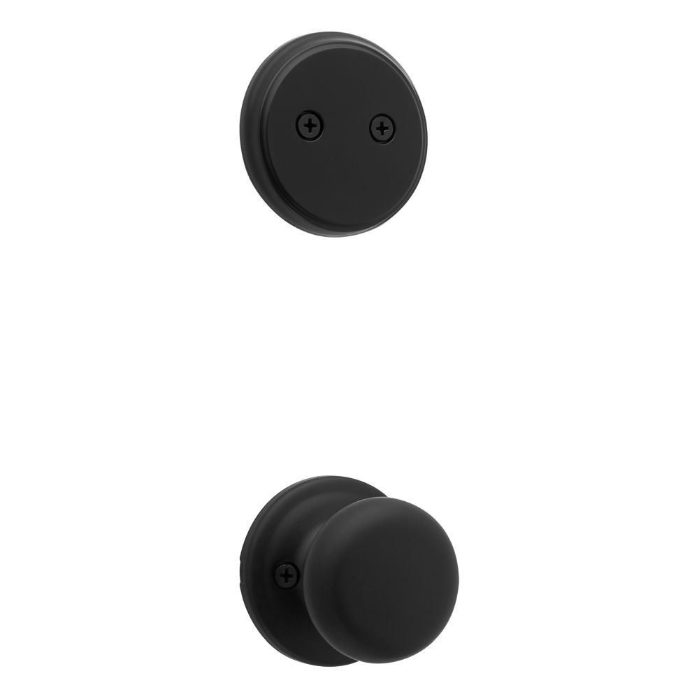 Kwikset 973H-514 Hancock Dummy Interior Knob Trim – Matte Black Finish