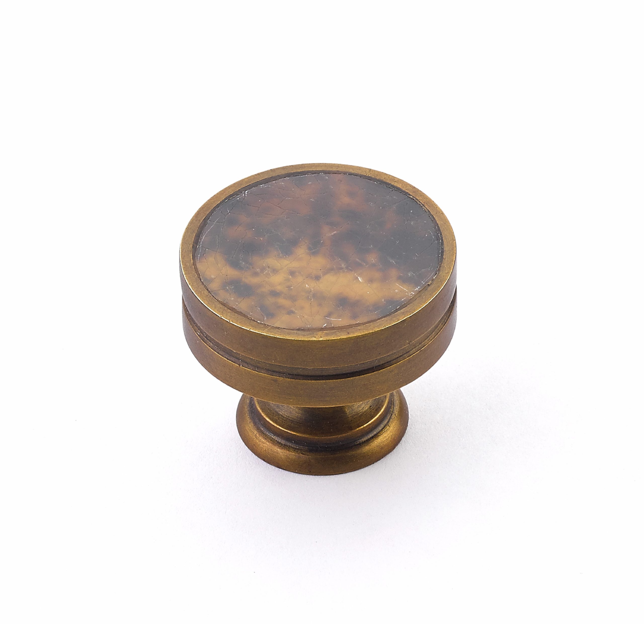 Schaub 990-PEN-ED Schaub Tiger Penshell Cabinet Knob, 1-3/8″, Estate Dover Finish