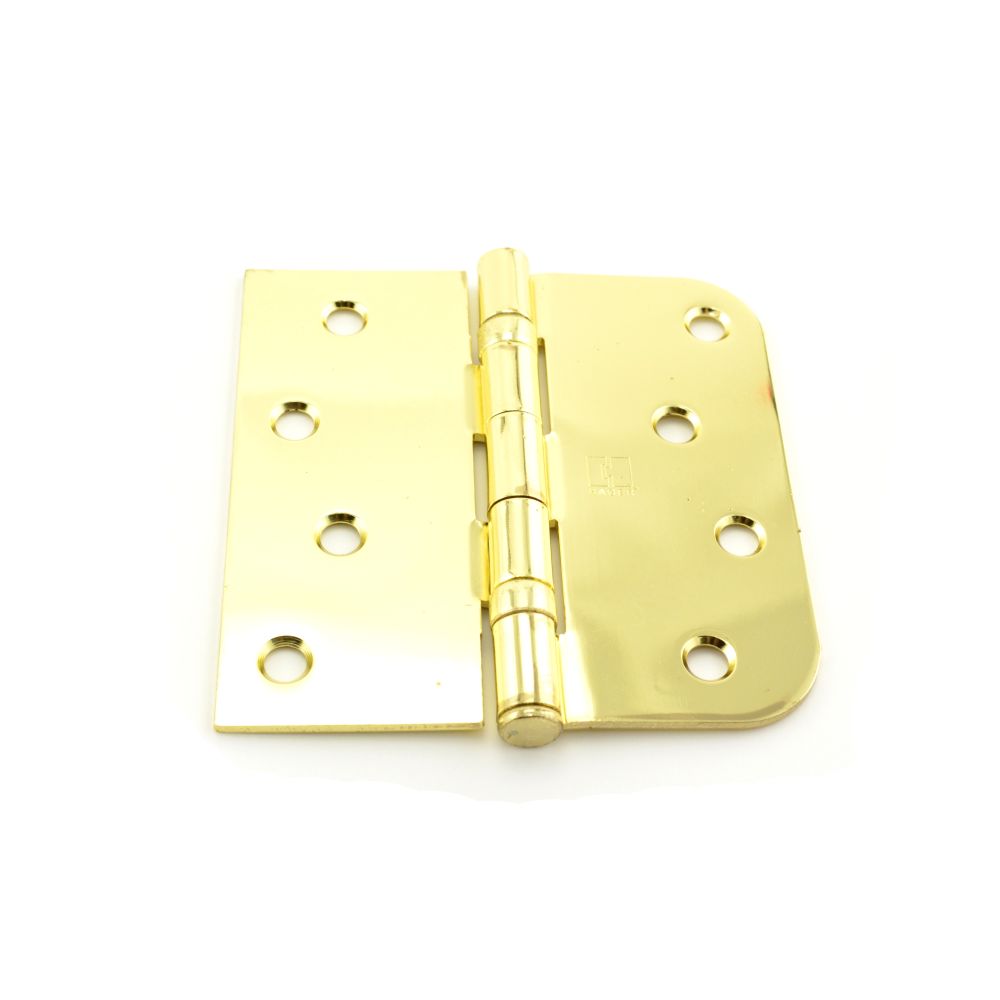 Hager BB181743EA 4″ x 4″ Left Hand Full Mortise Ball Bearing Hinge, Bright Brass Finish