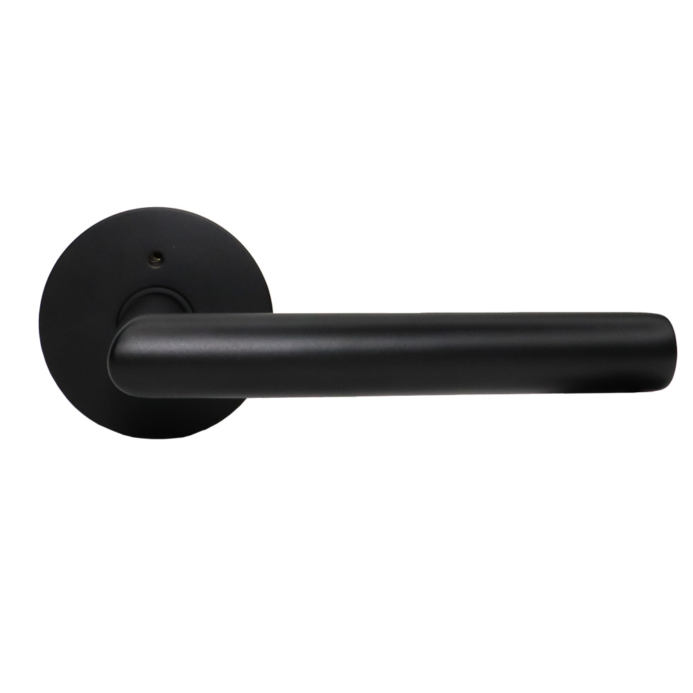 Emtek C5209STUUS19 Stuttgart Privacy Lever, 2-3/8″ Backset, Flat Black, CF Mechanism