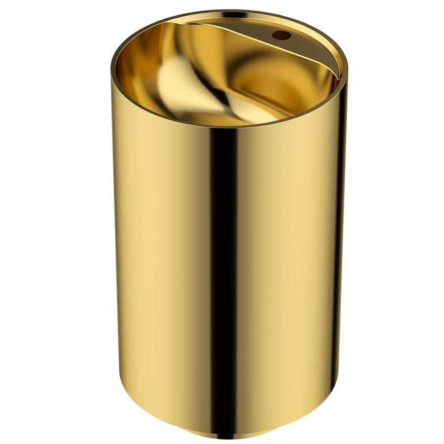 16-1/2″ Cinox Stainless Steel Round Pedestal Sink Gold Karran CCP400G