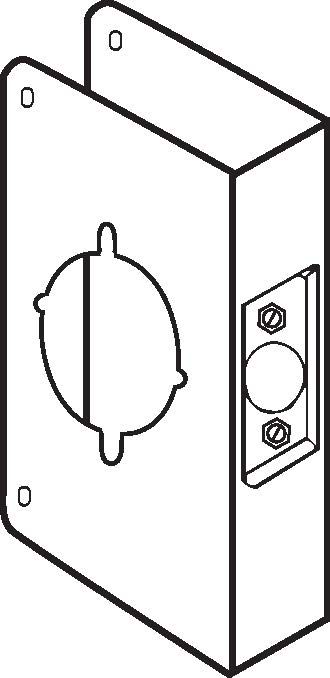 Don-Jo CW71S Classic Wrap-Around for 2-1/8″ Cylindrical Lock, Stainless Steel Finish