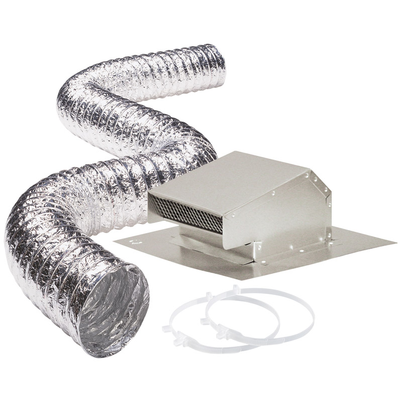 96 In. Silver Aluminum Dryer Vent Kit – 4 In. Diameter, 4 Pieces