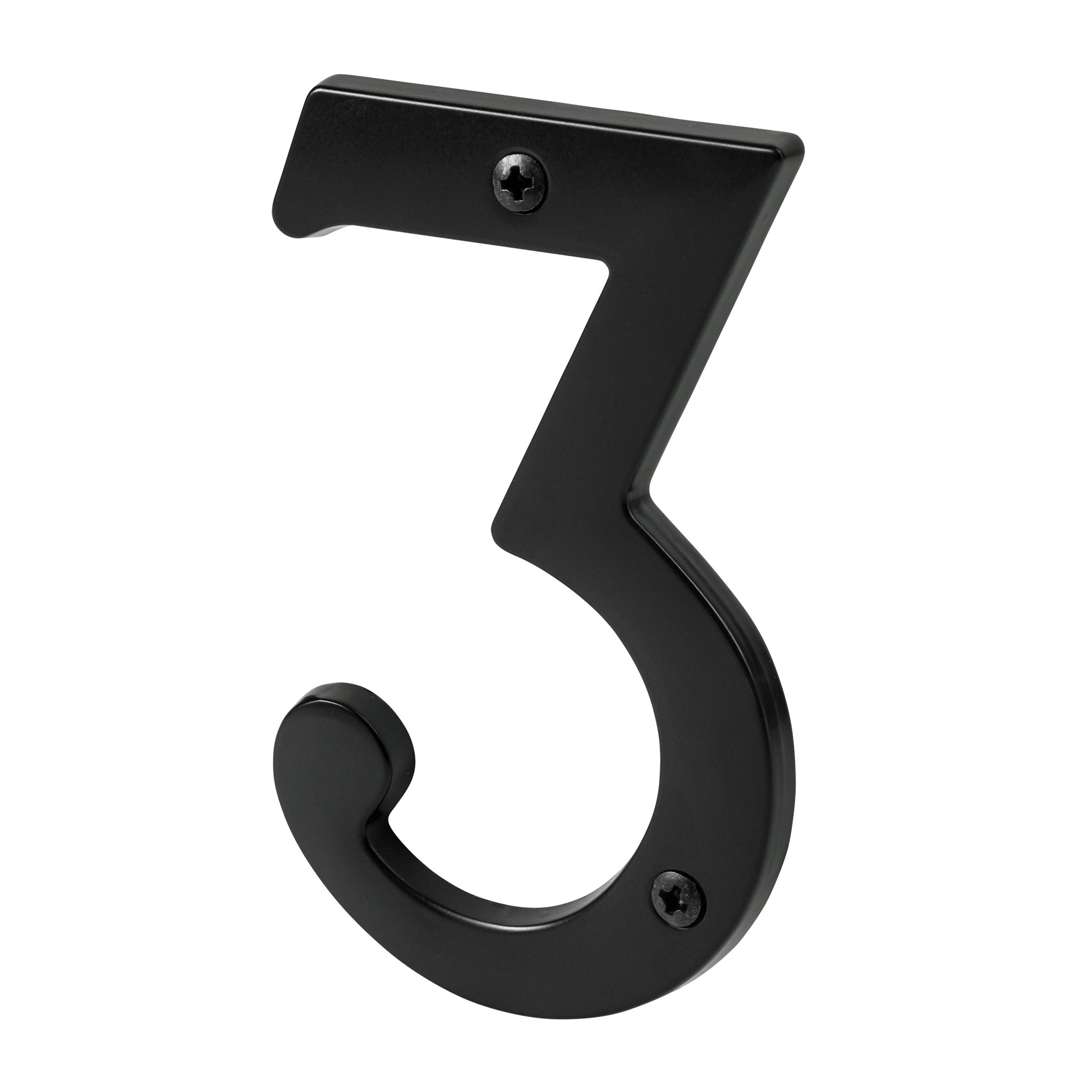 Pamex DD074S3BL Pamex 4″ Heavy Duty House Number 3 – Matte Black Finish