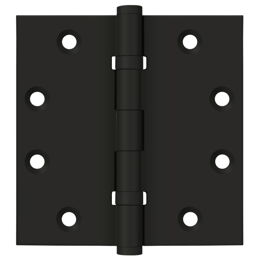 Deltana DSB45B19 4.5″ Square Hinge with Ball Bearings, Black Finish