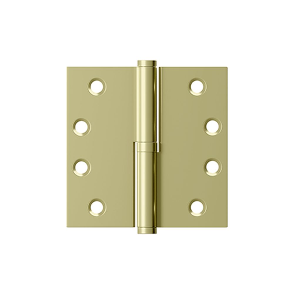 Deltana DSBLO43UNLLH Left Hand 4″ x 4″ Square Lift-Off Hinge, Unlacquered Brass Finish
