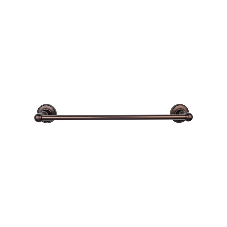 Edwardian Bath Single Towel Bar 30″ Center to Center with Beaded Backplate Oil Rubbed Bronze Top Knobs ED10ORBA