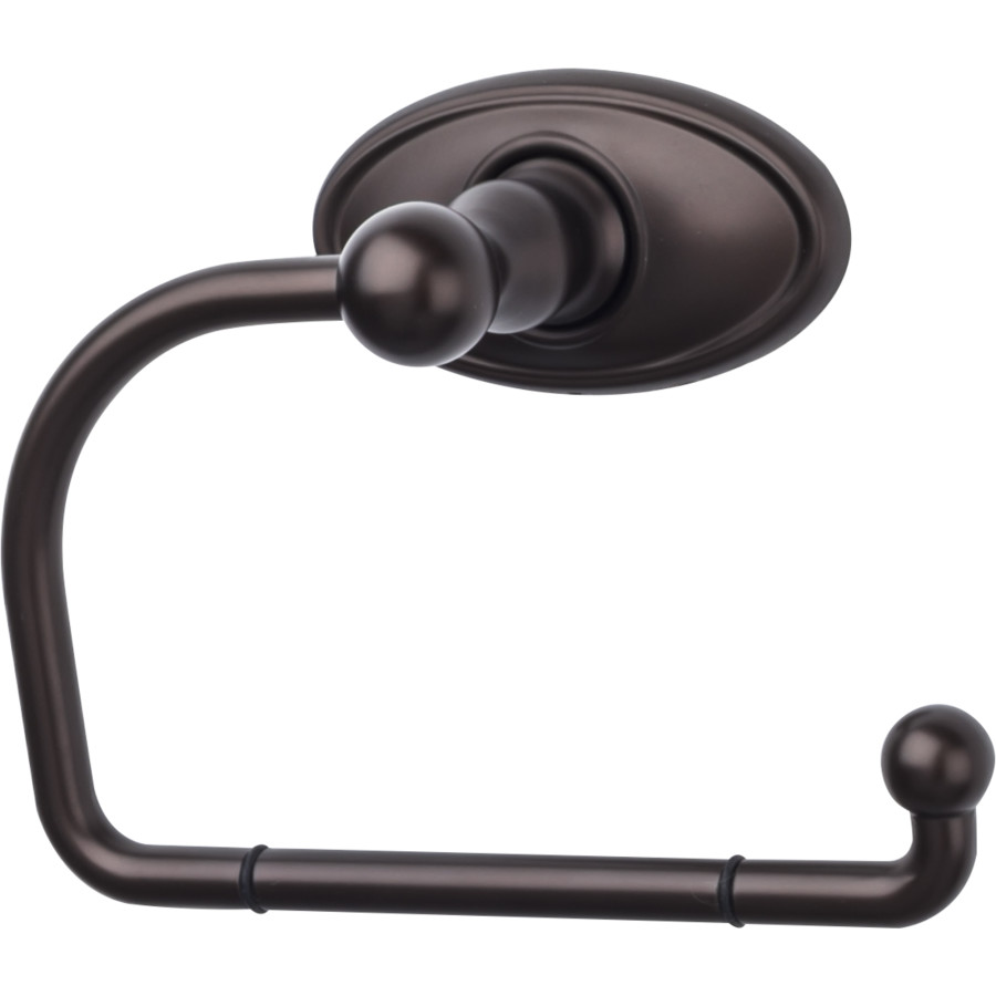 Edwardian Bath Tissue Hook 4-3/4″ Long with Oval Backplate Oil Rubbed Bronze Top Knobs ED4ORBC
