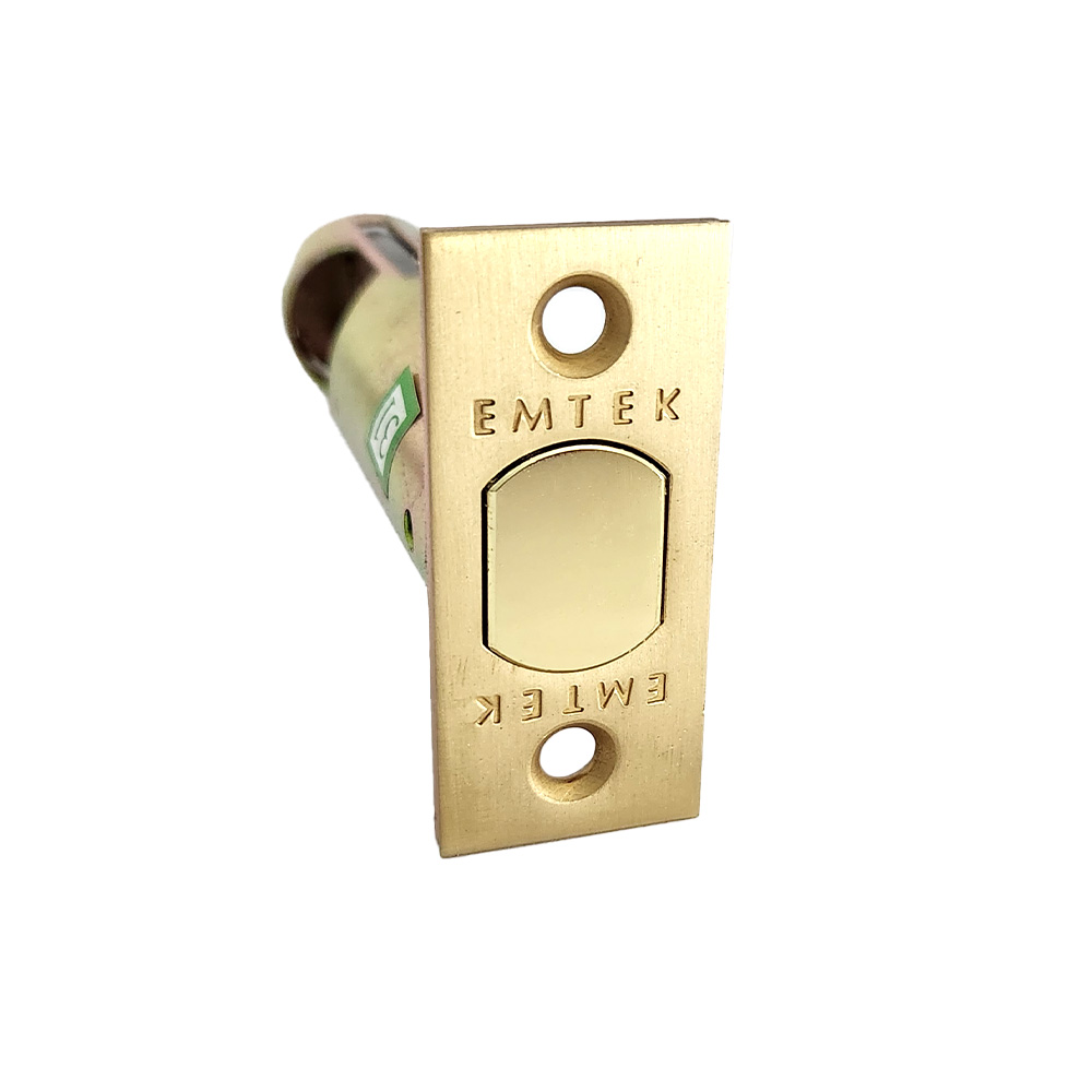 Emtek EMDBL234S4 Square Deadbolt Latch 2-3/4″ Backset Satin Brass Finish