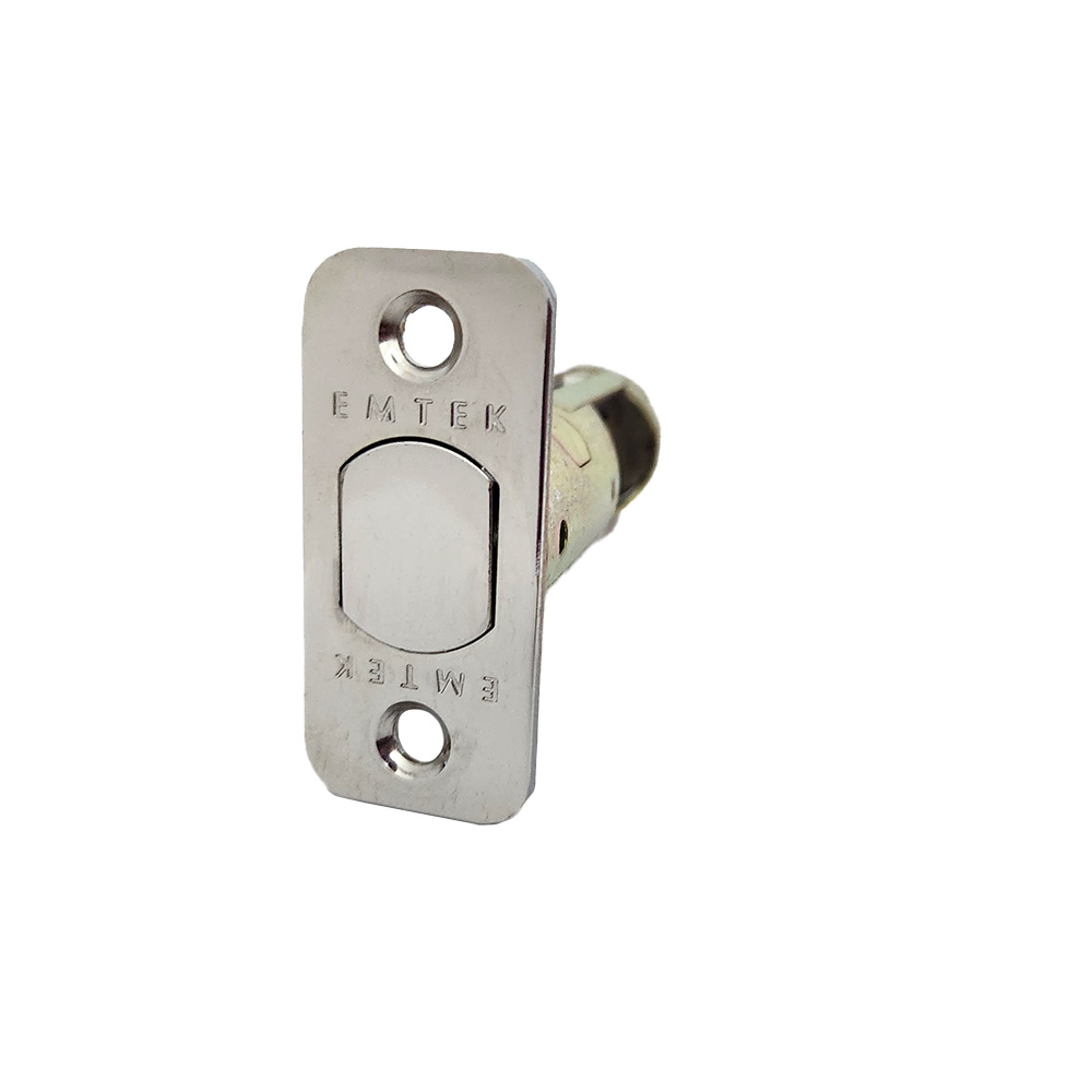 Emtek EMDBL238R14 Radius Deadbolt Latch, 2-3/8″ Backset, Polished Nickel Finish