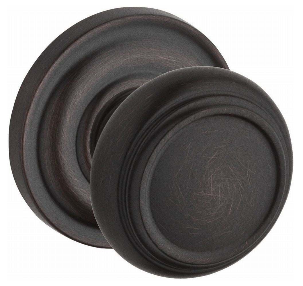 Baldwin ENTRATRR112 Traditional Knob Round Rose Set with 6AL Latch, Dual Strike, Venetian Bronze