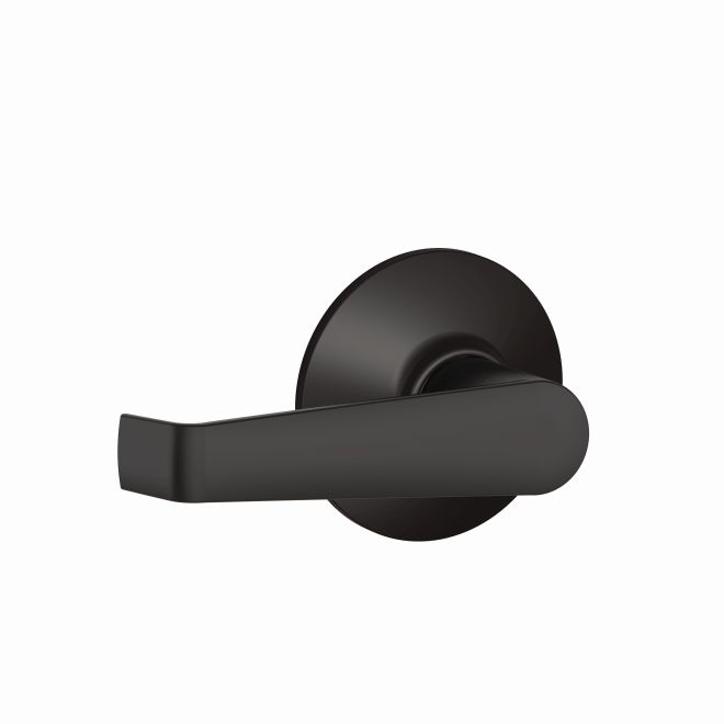 Schlage F10ELA622 Elan Matte Black Lever Passage Lock with 16080 Latch 10027 Strike