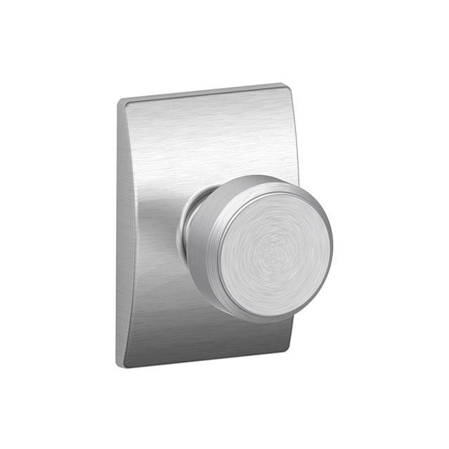 Schlage F170BWE626CEN Bowery Knob with Century Rose Half Dummy – Satin Chrome Finish