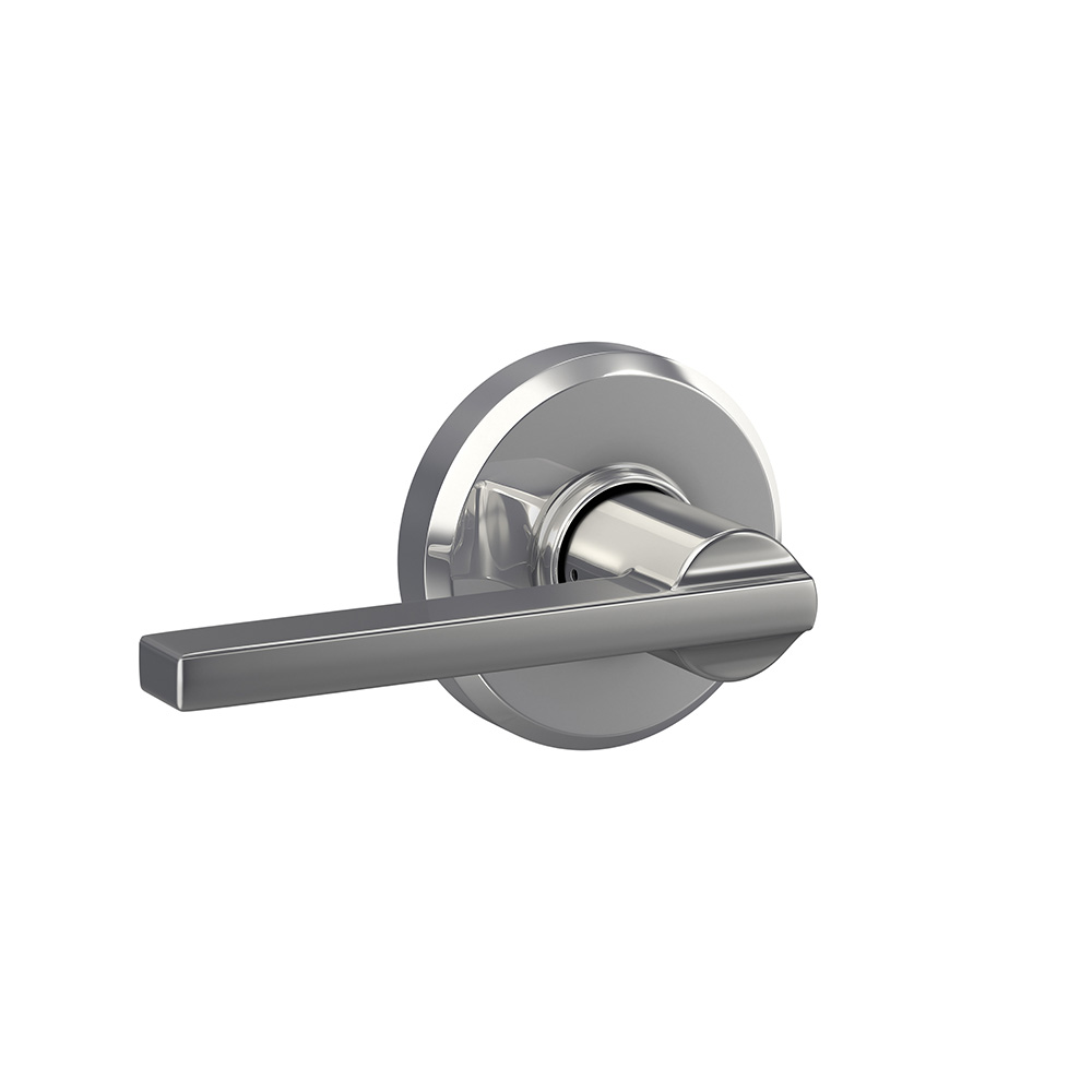 Schlage F170LAT625GSN Latitude Lever with Greyson Rose Half Dummy, Bright Chrome Finish
