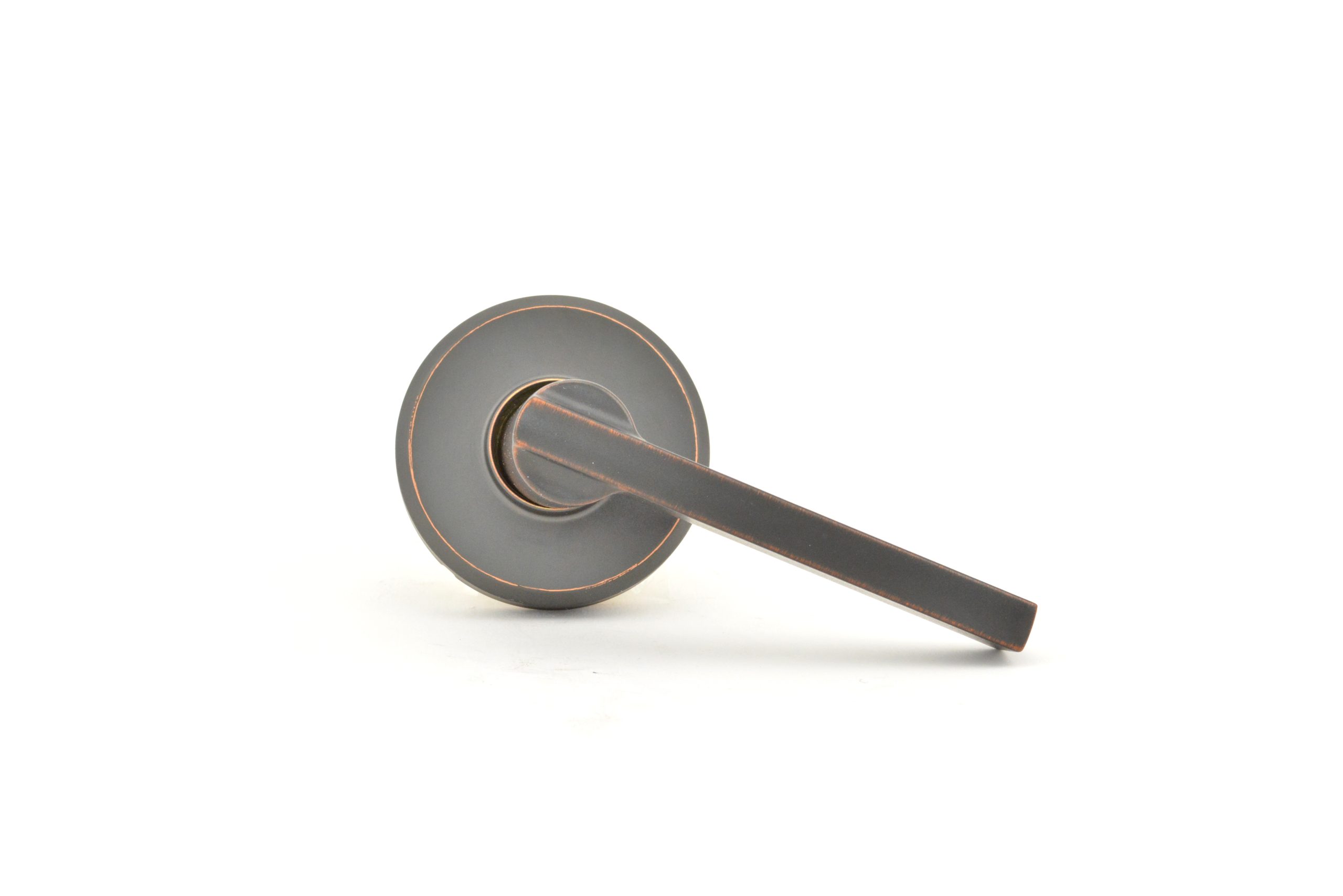 Schlage F170LAT716GSN Latitude Lever with Greyson Rose Half Dummy – Aged Bronze Finish