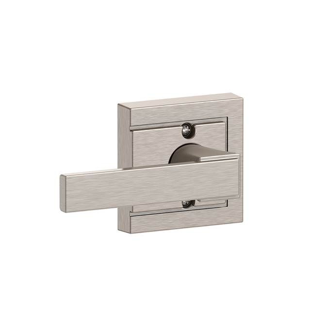 Schlage F170NBK619ULD Northbrook Lever with Upland Rose Half Dummy – Satin Nickel Finish