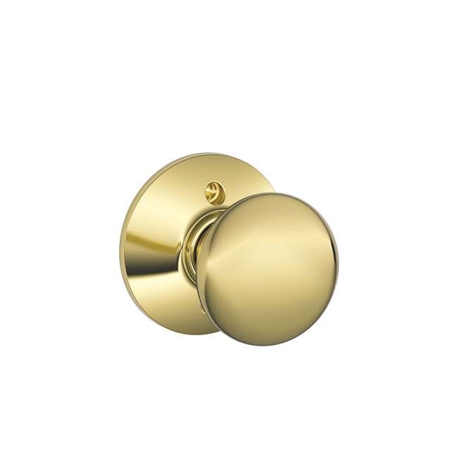 Schlage F170NVPLY605 Vis Pack Plymouth Knob Half Dummy – Bright Brass Finish